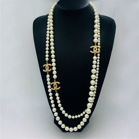 chanel jewellery pearls|genuine chanel necklace.